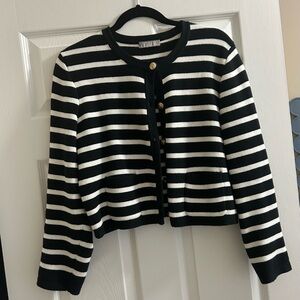 J Crew Emilie sweater lady jacket in stripe